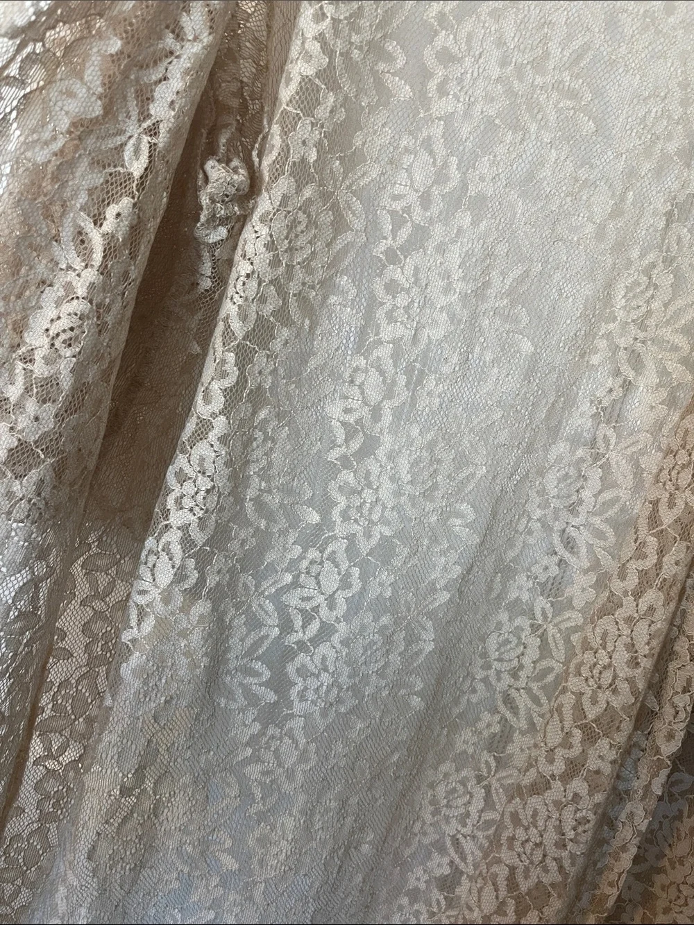 Beige Lace Duster Cover-Up — Lightweight Layering